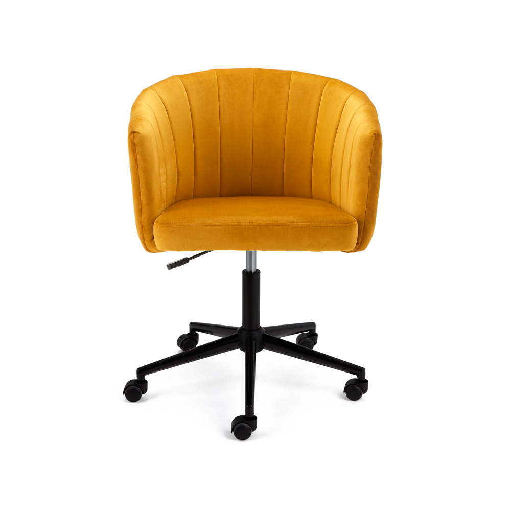 Lusita Office Chair: Mustard Velvet